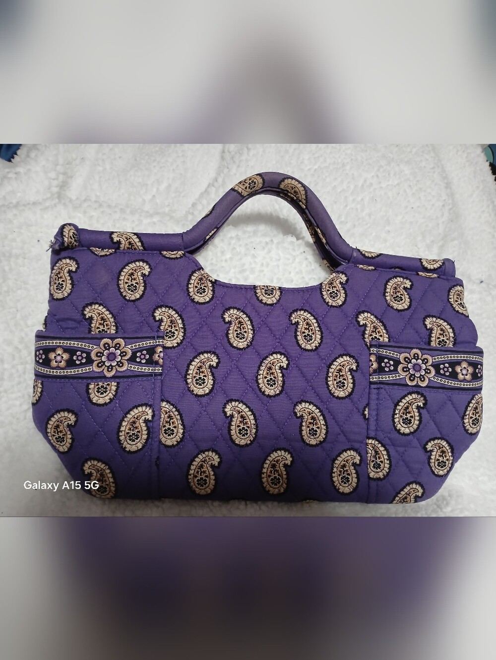 Vera Bradley Purple Quilted Paisley Tote